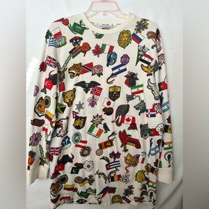 Opening Ceremony Crewneck Long Sleeve All Countries Dress